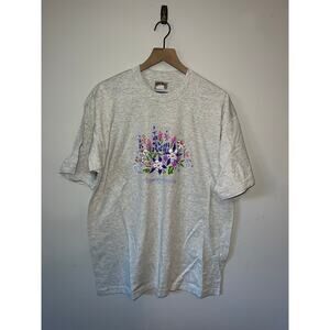 Vintage Pennsylvania Flower Shirt Gray Flowers Tee Graphic VTG 1999 XL